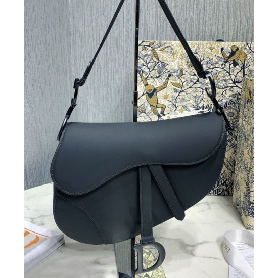 Replica Christian Dior Saddle Ultra-Matte Bag Black