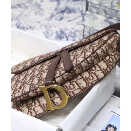 Fake Christian Dior Saddle Bag Coffee Replica