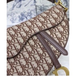 Fake Christian Dior Saddle Bag Coffee Replica