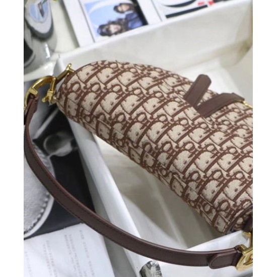 Fake Christian Dior Saddle Bag Coffee Replica