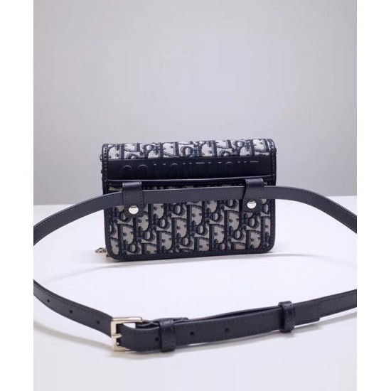 Replica Christian Dior 30 Montaigne 2-In-1 Pouch Dark Blue