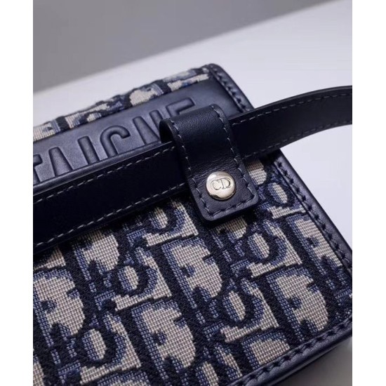 Replica Christian Dior 30 Montaigne 2-In-1 Pouch Dark Blue