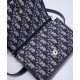 Replica Christian Dior 30 Montaigne 2-In-1 Pouch Dark Blue