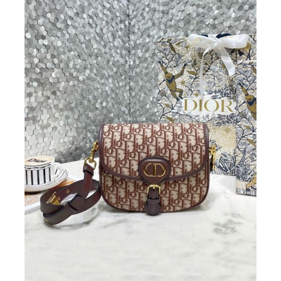 Fake Christian Dior Medium Dior Bobby Bag Coffee Replica