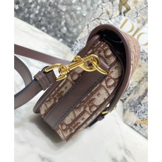 Fake Christian Dior Medium Dior Bobby Bag Coffee Replica