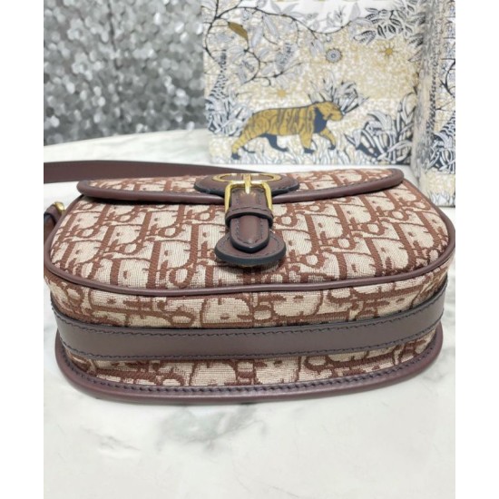Fake Christian Dior Medium Dior Bobby Bag Coffee Replica