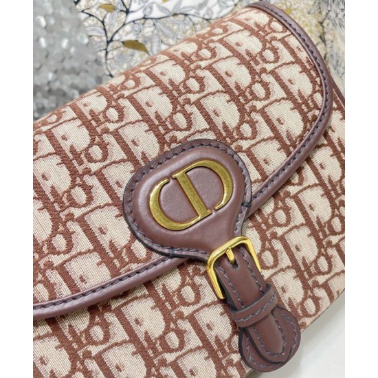 Fake Christian Dior Medium Dior Bobby Bag Coffee Replica