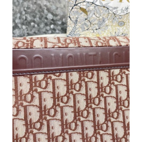 Fake Christian Dior Medium Dior Bobby Bag Coffee Replica