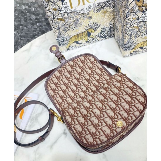 Fake Christian Dior Medium Dior Bobby Bag Coffee Replica