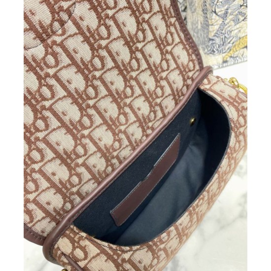 Fake Christian Dior Medium Dior Bobby Bag Coffee Replica