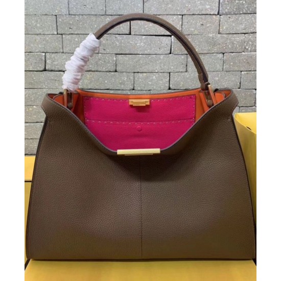 Fake Peekaboo X-lite Large Leather Bag Coffee Replica