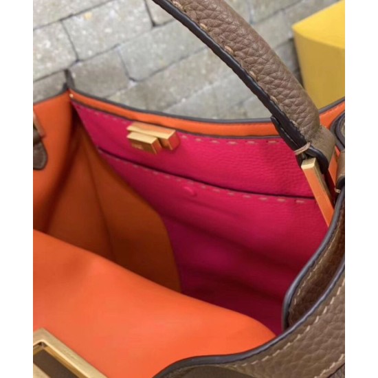 Fake Peekaboo X-lite Large Leather Bag Coffee Replica