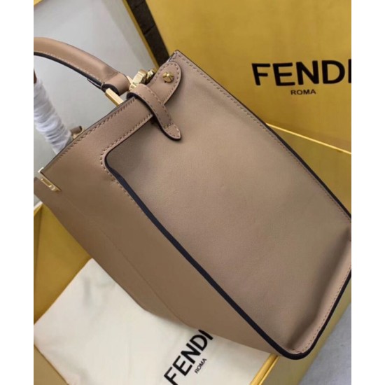 Fake Peekaboo X-lite Medium Leather Bag Khaki Replica