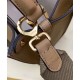 Fake Peekaboo X-lite Medium Leather Bag Khaki Replica
