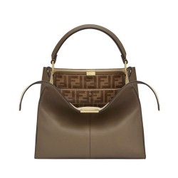 Replica Peekaboo X-lite Medium Leather Bag Coffee