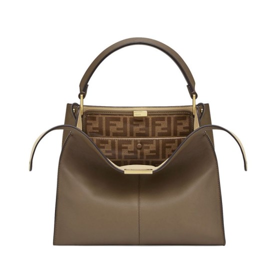 Replica Peekaboo X-lite Medium Leather Bag Coffee