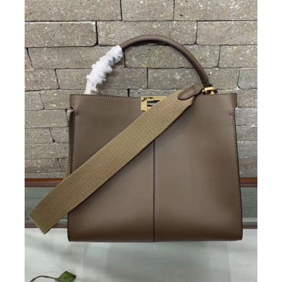Replica Peekaboo X-lite Medium Leather Bag Coffee