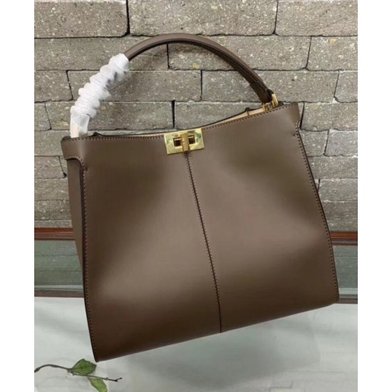 Replica Peekaboo X-lite Medium Leather Bag Coffee
