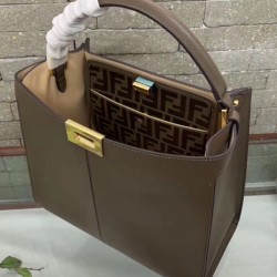 Replica Peekaboo X-lite Medium Leather Bag Coffee Replica Peekaboo X-lite Medium Leather Bag Coffee