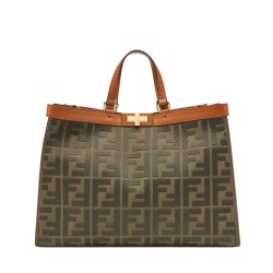 Fake Peekaboo X-tote Canvas bag 8BH374 Coffee Replica