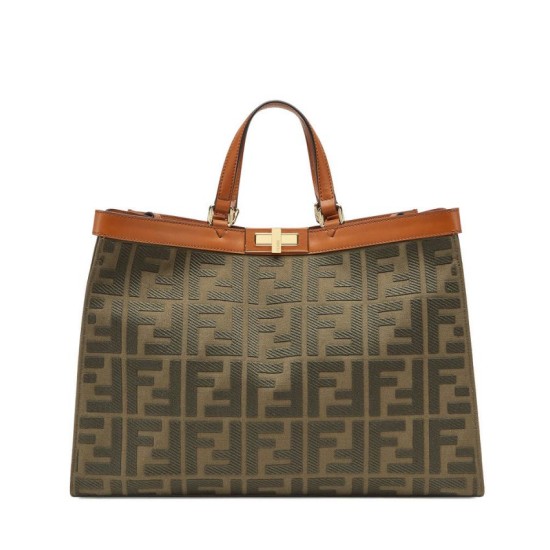 Fake Peekaboo X-tote Canvas bag 8BH374 Coffee Replica