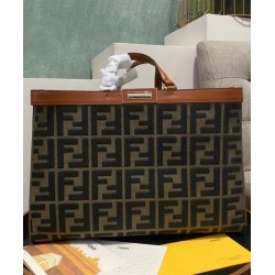 Fake Peekaboo X-tote Canvas bag 8BH374 Coffee Replica
