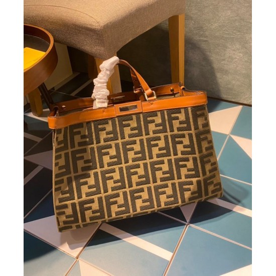 Fake Peekaboo X-tote Canvas bag 8BH374 Coffee Replica