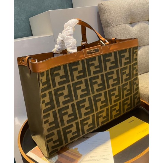 Fake Peekaboo X-tote Canvas bag 8BH374 Coffee Replica