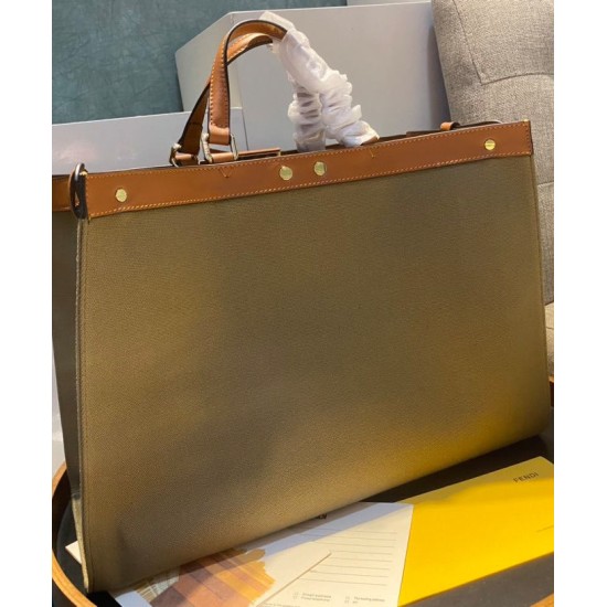 Fake Peekaboo X-tote Canvas bag 8BH374 Coffee Replica