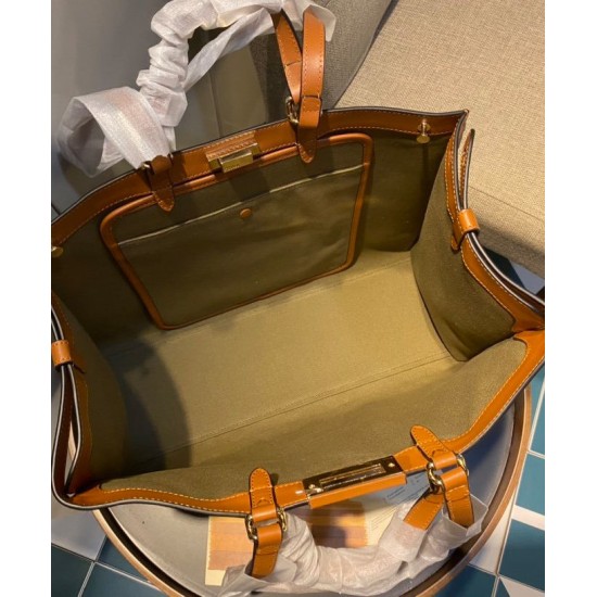 Fake Peekaboo X-tote Canvas bag 8BH374 Coffee Replica