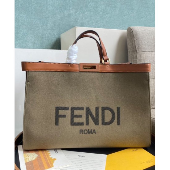 Replica Peekaboo X-tote Canvas bag 8BH374 Khaki