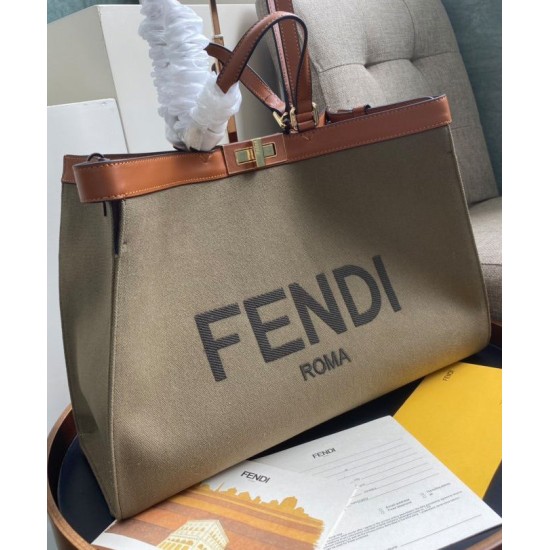Replica Peekaboo X-tote Canvas bag 8BH374 Khaki