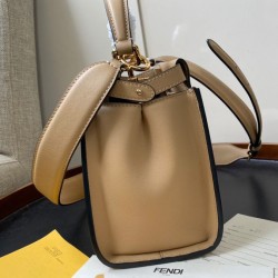 Replica Peekaboo Iconic Mini Leather Bag Apricot Replica Peekaboo Iconic Mini Leather Bag Apricot