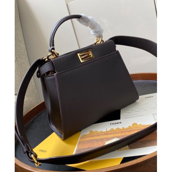 Fake Peekaboo Iconic Mini Leather Bag Black Replica