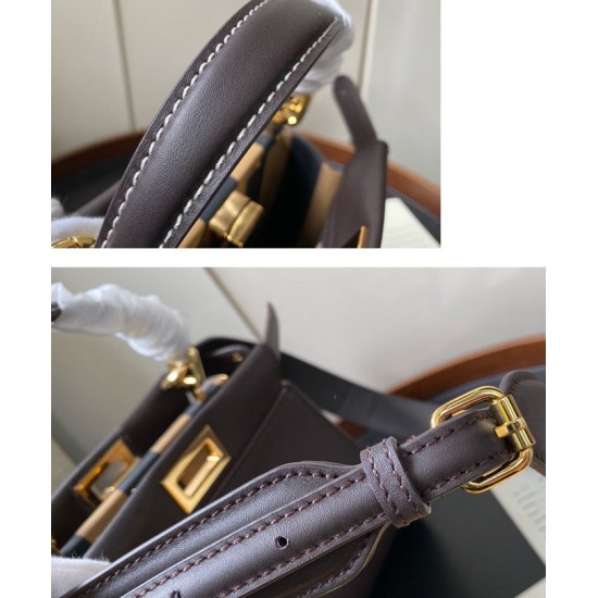 Fake Peekaboo Iconic Mini Leather Bag Black Replica