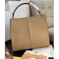 Fake Peekaboo X-lite Medium Leather Bag Apricot Replica