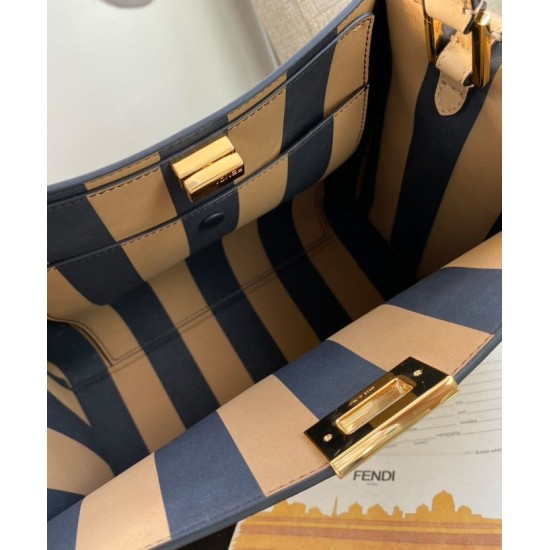 Fake Peekaboo X-lite Medium Leather Bag Apricot Replica