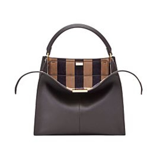 Fake Peekaboo X-lite Medium Leather Bag Dark Coffee Replica Replica Peekaboo X-lite Medium Leather Bag Dark Coffee