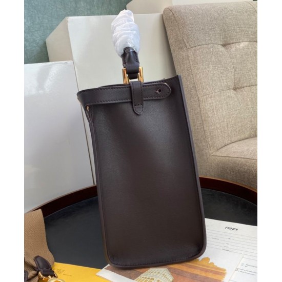 Fake Peekaboo X-lite Medium Leather Bag Dark Coffee Replica Replica Peekaboo X-lite Medium Leather Bag Dark Coffee