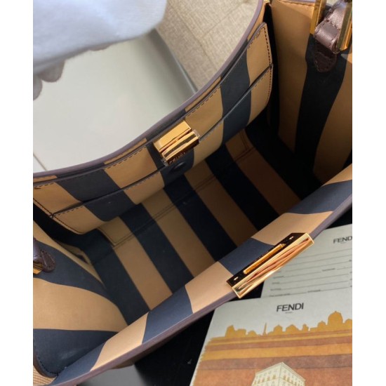 Fake Peekaboo X-lite Medium Leather Bag Dark Coffee Replica Replica Peekaboo X-lite Medium Leather Bag Dark Coffee