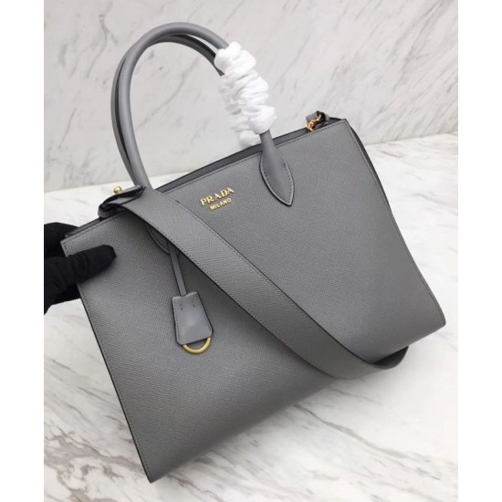 Replica Prada Bibliotheque Bag 1A153 Gray