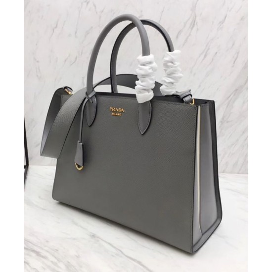 Replica Prada Bibliotheque Bag 1A153 Gray