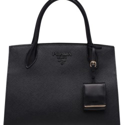 Fake Prada Monochrome Bag 1BA155 Black Replica