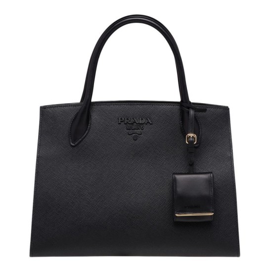 Fake Prada Monochrome Bag 1BA155 Black Replica