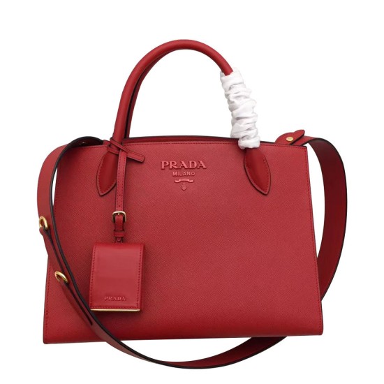 Fake Prada Monochrome Bag 1BA155 Red Replica