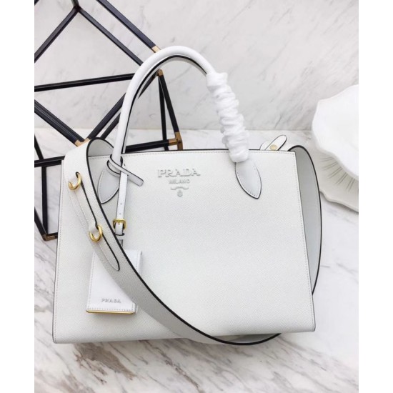 Replica Prada Monochrome Bag 1BA155 White