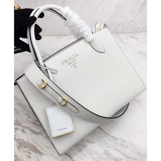Replica Prada Monochrome Bag 1BA155 White