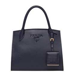 Replica Prada Monochrome Saffiano Leather Bag 1BA156 Dark Blue