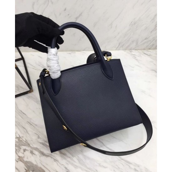 Replica Prada Monochrome Saffiano Leather Bag 1BA156 Dark Blue