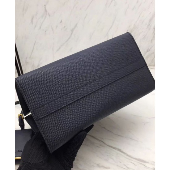 Replica Prada Monochrome Saffiano Leather Bag 1BA156 Dark Blue
